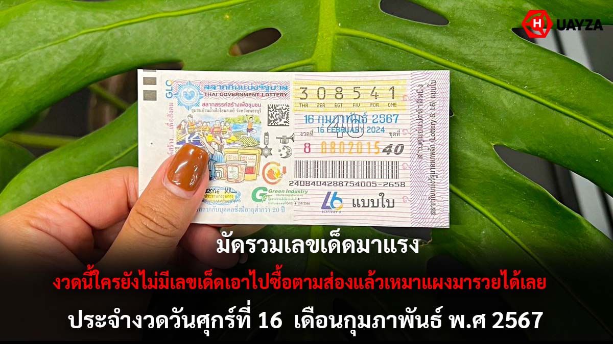 รวมเลขเด็ดมาแรงงวด 16 2 67
