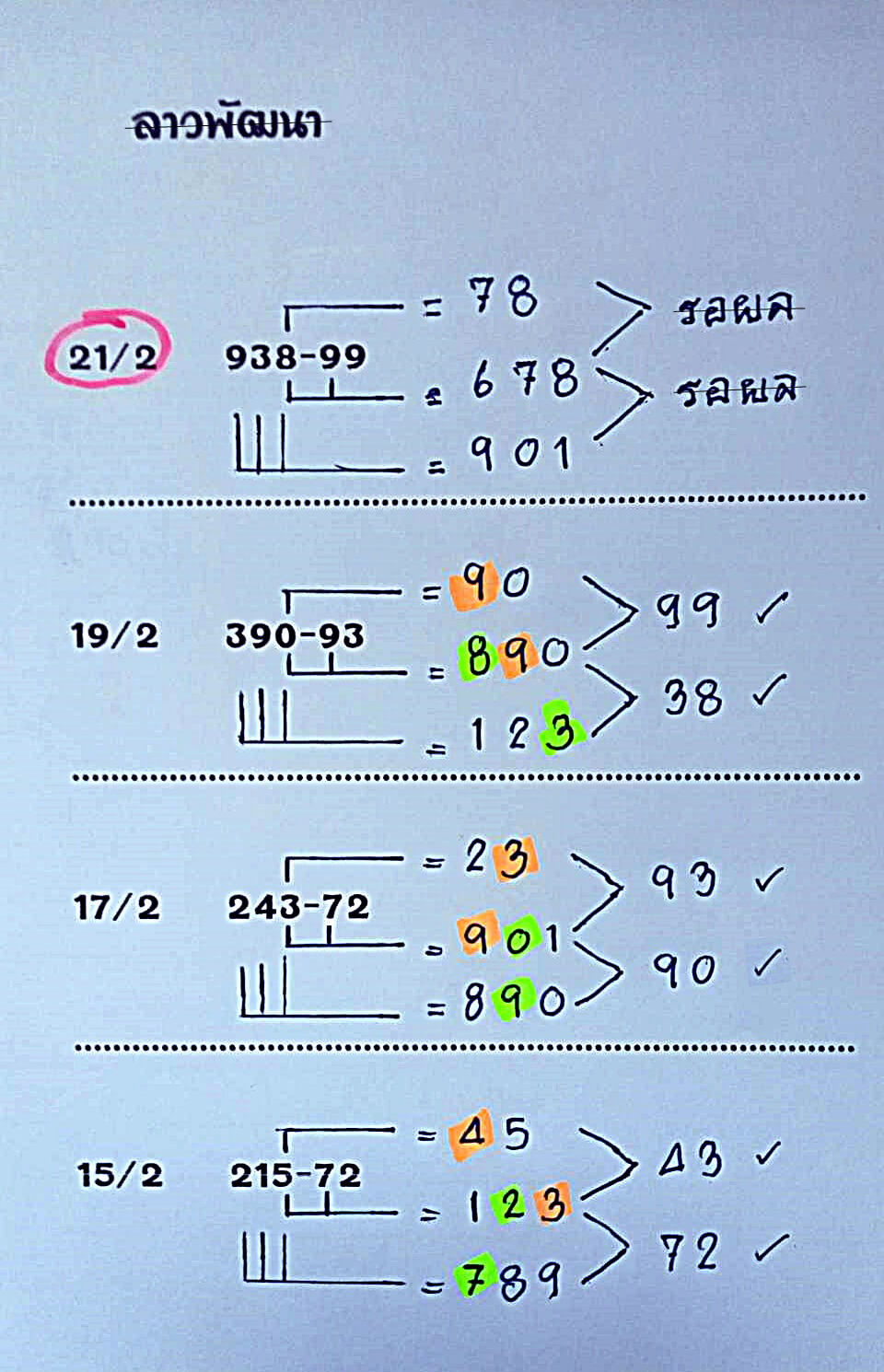 หวยลาว 21-2-67 ชุด2
