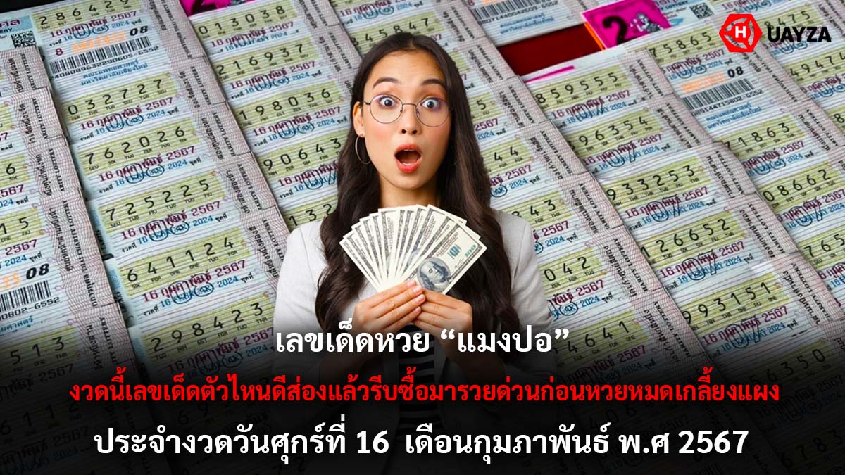 เลขเด็ดหวยแมงปอ 16 2 67