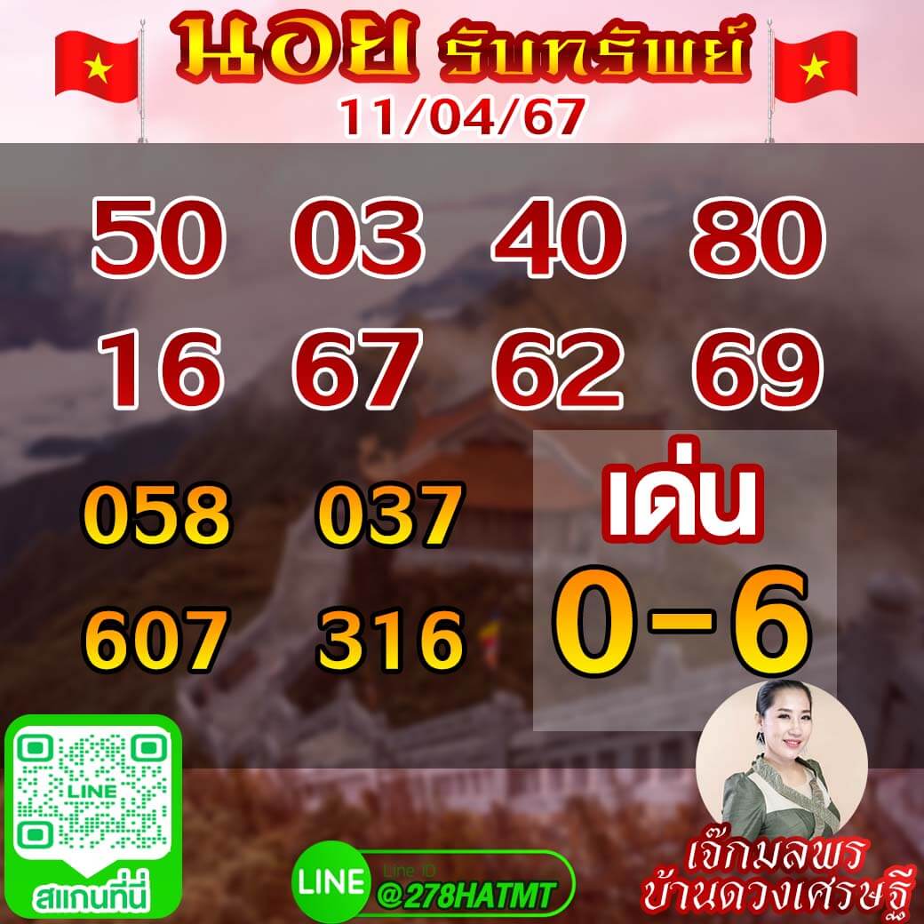 หวยฮานอย 11-4-67 ชุด7