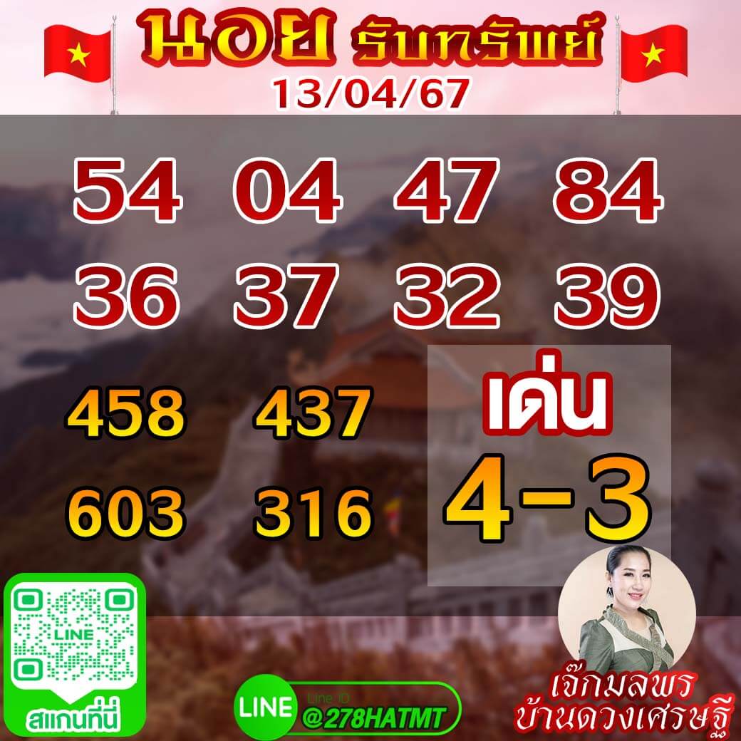 หวยฮานอย 13-4-67 ชุด1