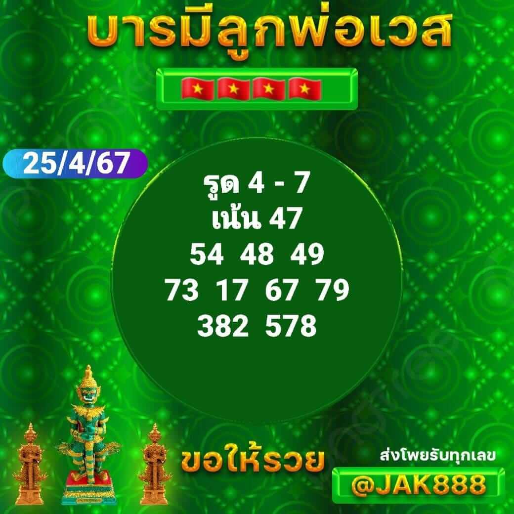 หวยฮานอย 25-4-67 ชุด2