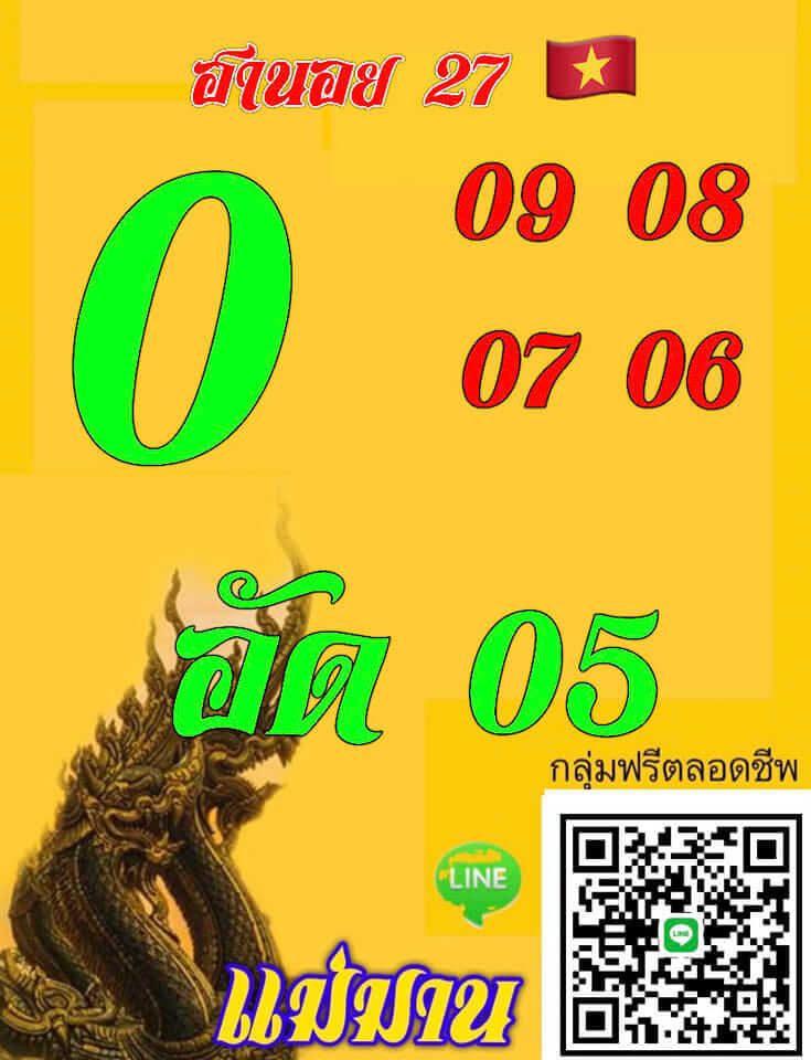 หวยฮานอย 27-4-67 ชุด3