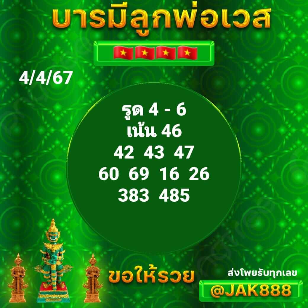 หวยฮานอย 4-4-67 ชุด2