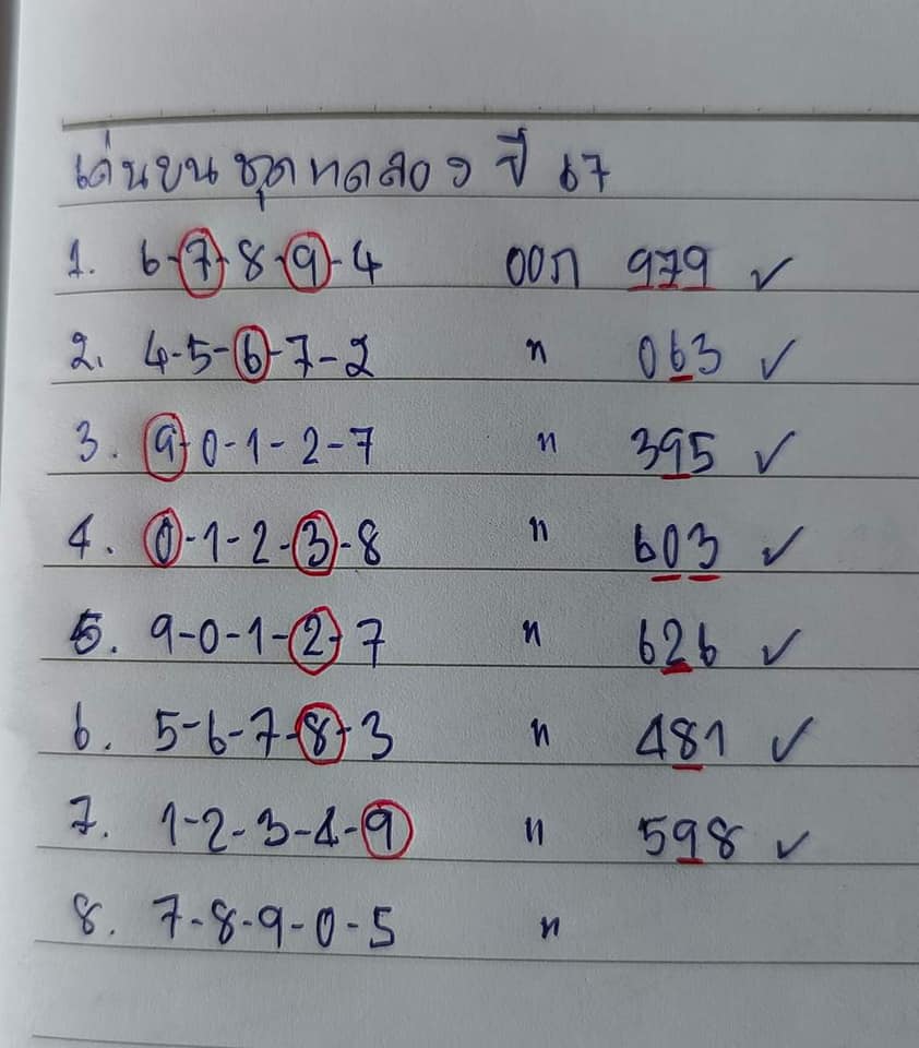 เลขทดลองออก งวด 2 พ.ค. 67