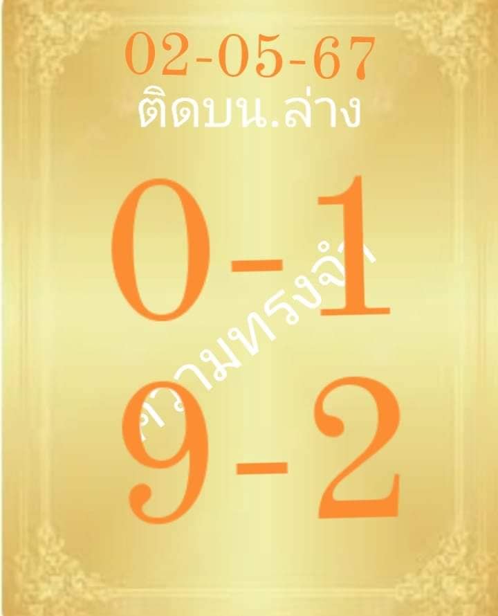 เลขเด็ดความทรงจำ งวด 2 พฤษภาคม 2567
