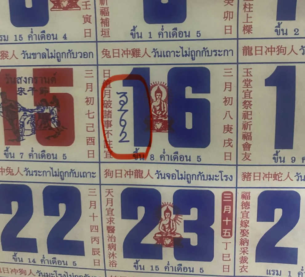 เลขเด็ดปฏิทินจีน งวด 16 เมษายน 2567