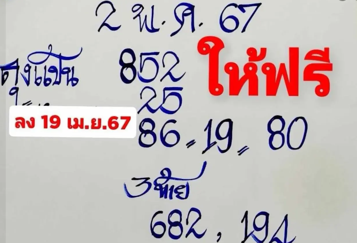 เลขเด็ดลุงแป้น งวด 2 พฤษภาคม 2567