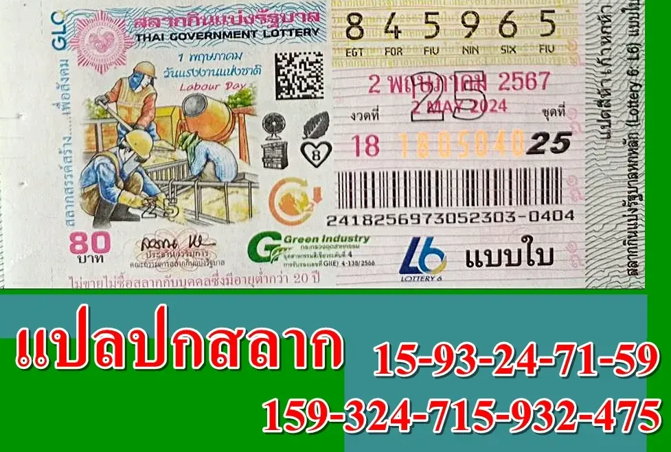 แปลภาพปกสลาก งวด 2 พฤษภาคม 2567