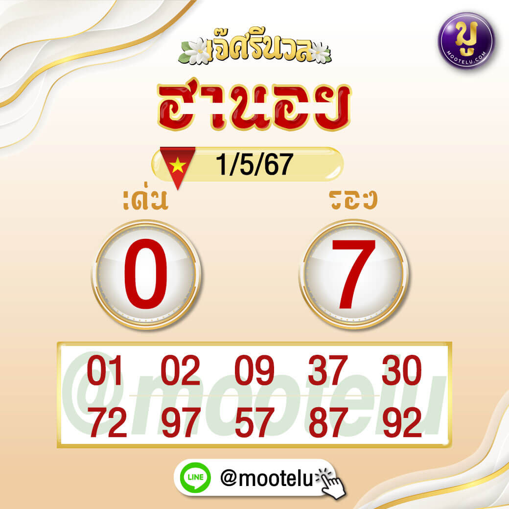หวยฮานอย 1-5-67 ชุด2