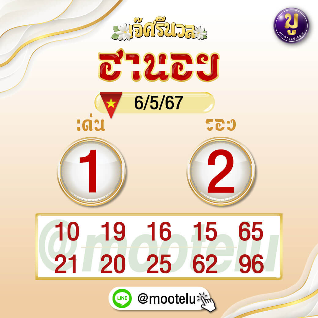 หวยฮานอย 6-5-67 ชุด6