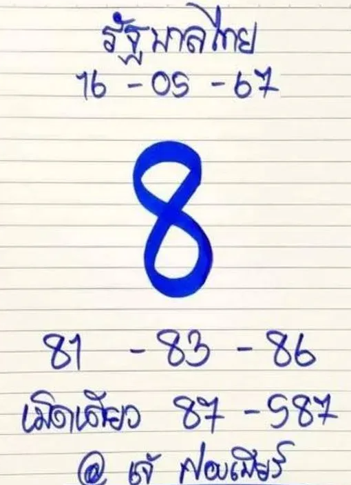 เลขเด็ดเจ๊ ฟองเบียร์  งวด 16 พฤษภาคม 2567