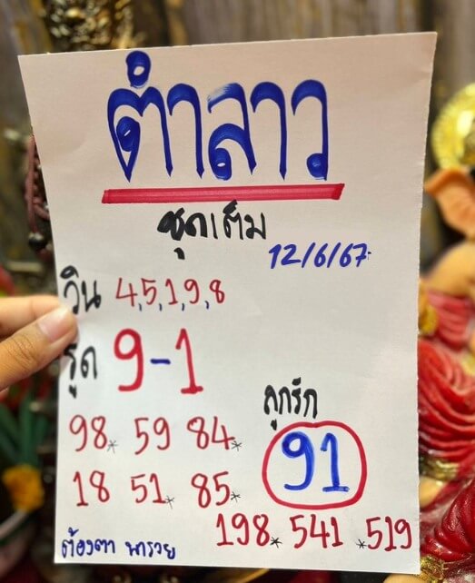 หวยลาว 12-6-67 ชุด5