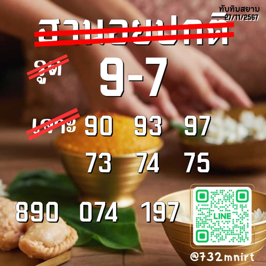 หวยฮานอย 27-11-67 ชุด7