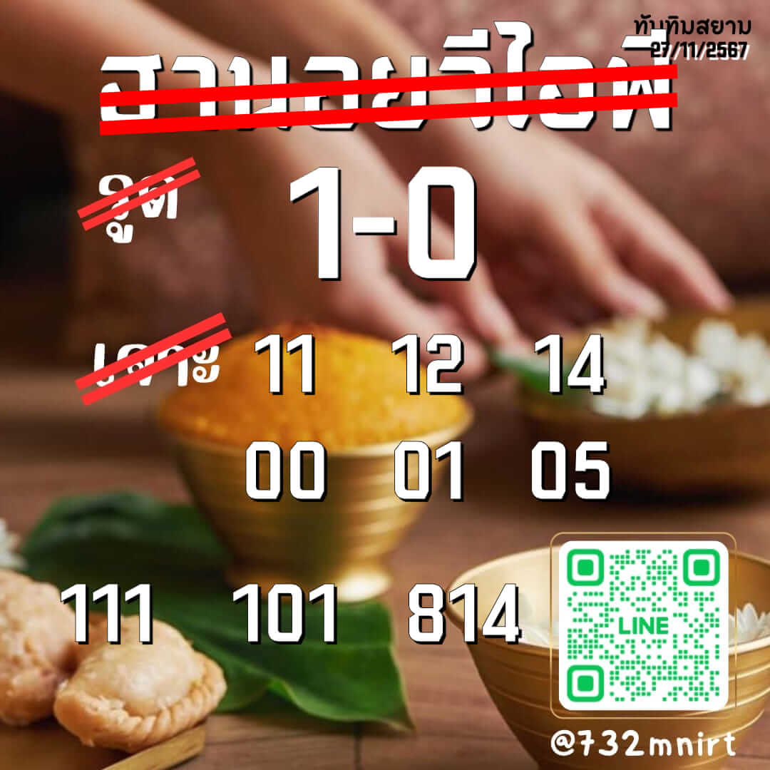 หวยฮานอย 27-11-67 ชุด8