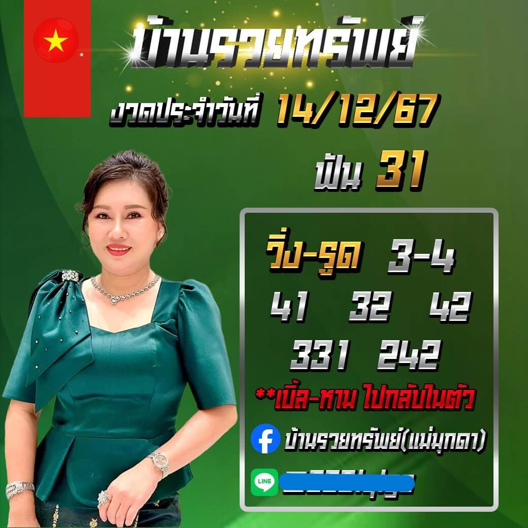 หวยฮานอย 14-12-67 ชุด1