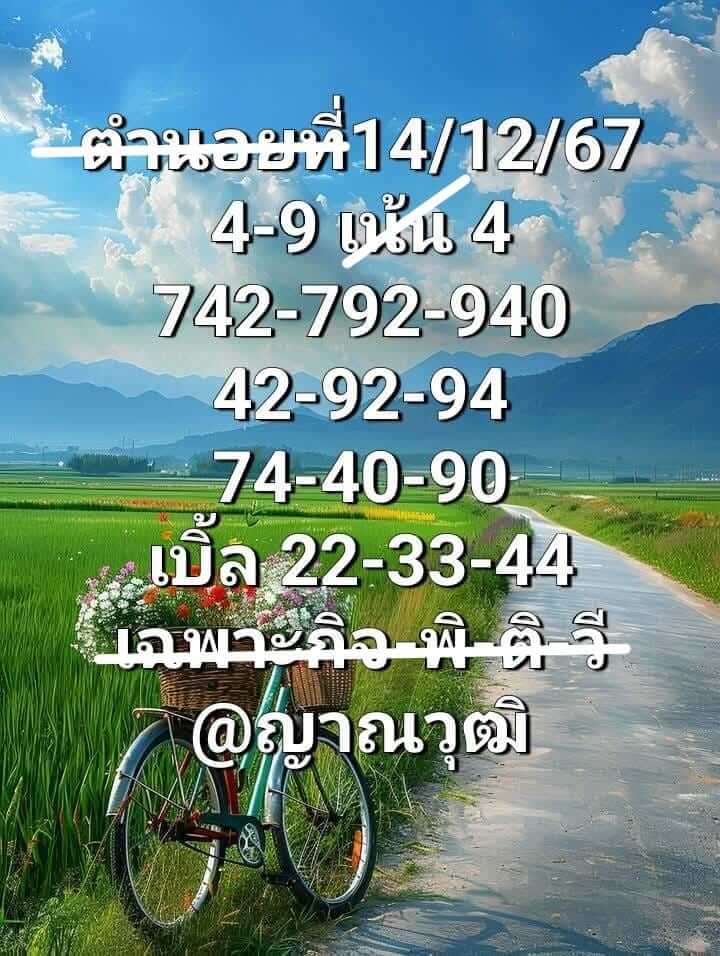 หวยฮานอย 14-12-67 ชุด6