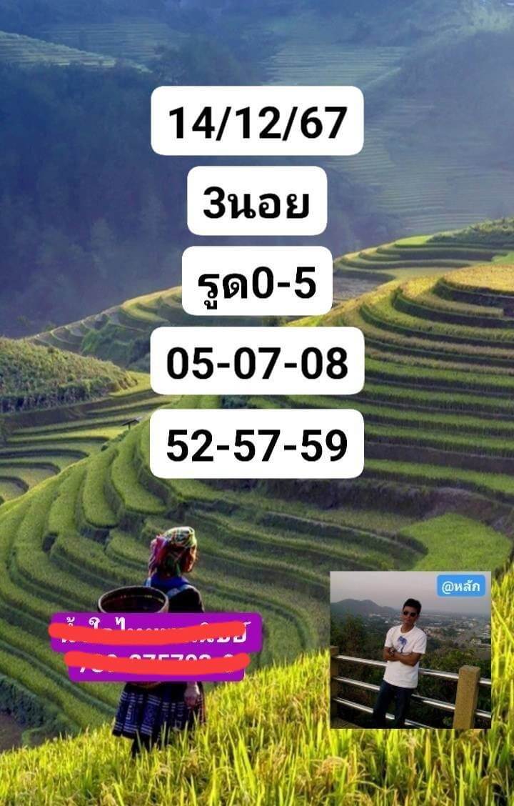 หวยฮานอย 14-12-67 ชุด7