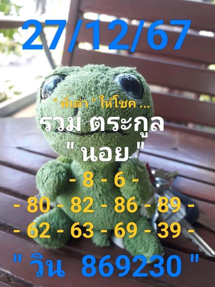 หวยฮานอย 27-12-67 ชุด3
