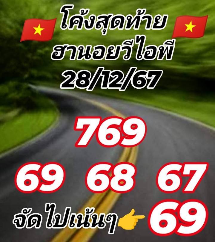 หวยฮานอย 28-12-67 ชุด3