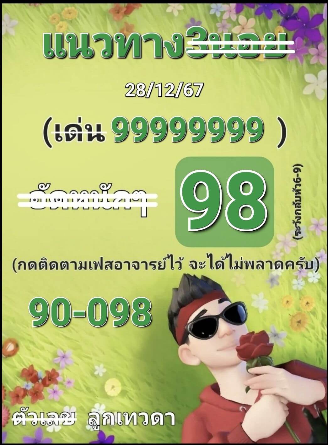 หวยฮานอย 28-12-67 ชุด4