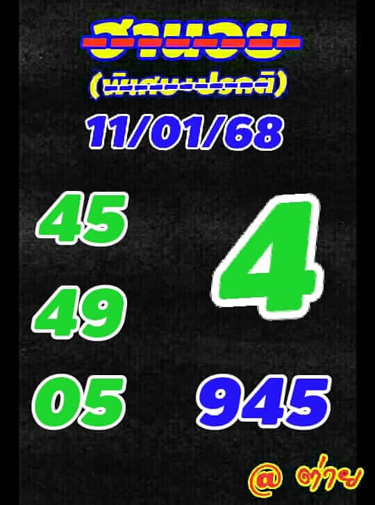 หวยฮานอย 11-1-68 ชุด1