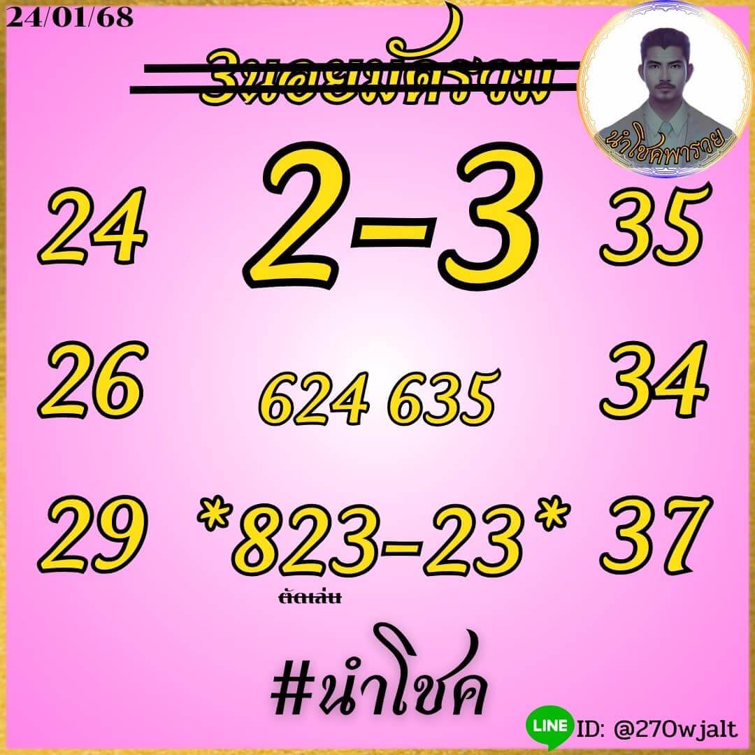 หวยฮานอย 24-1-68 ชุด10