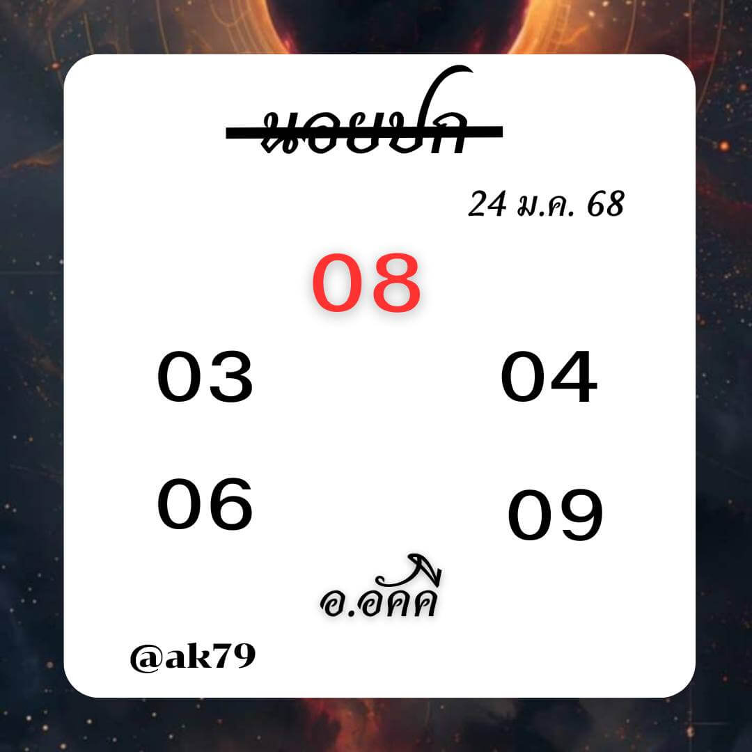 หวยฮานอย 24-1-68 ชุด6