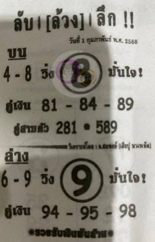 เลขเด็ดลับล้วงลึก