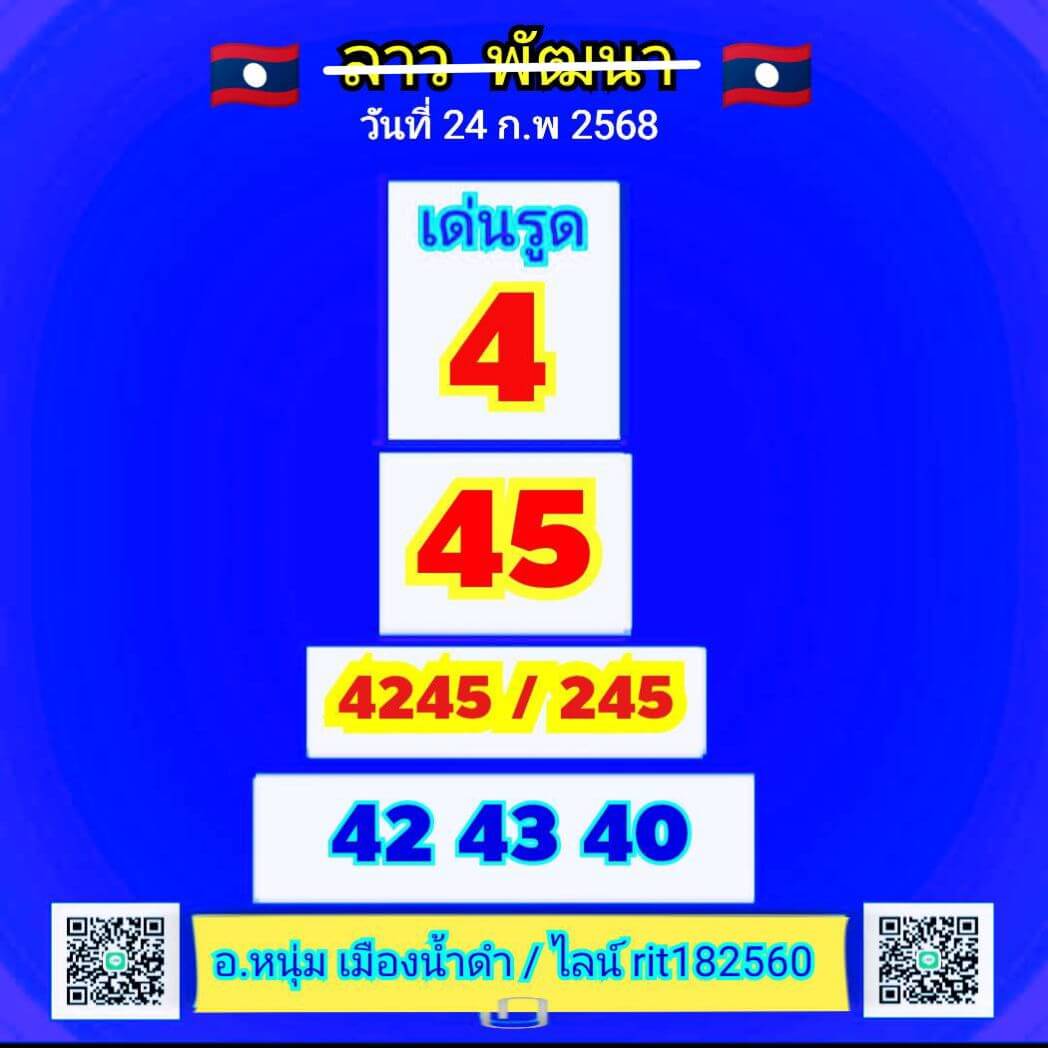 หวยลาว 24-2-68 ชุด7