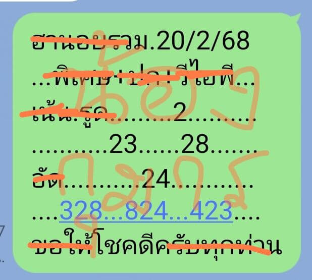 หวยฮานอย 20-2-68 ชุด10