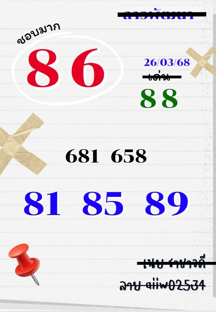 หวยลาว 26-3-68 ชุด8