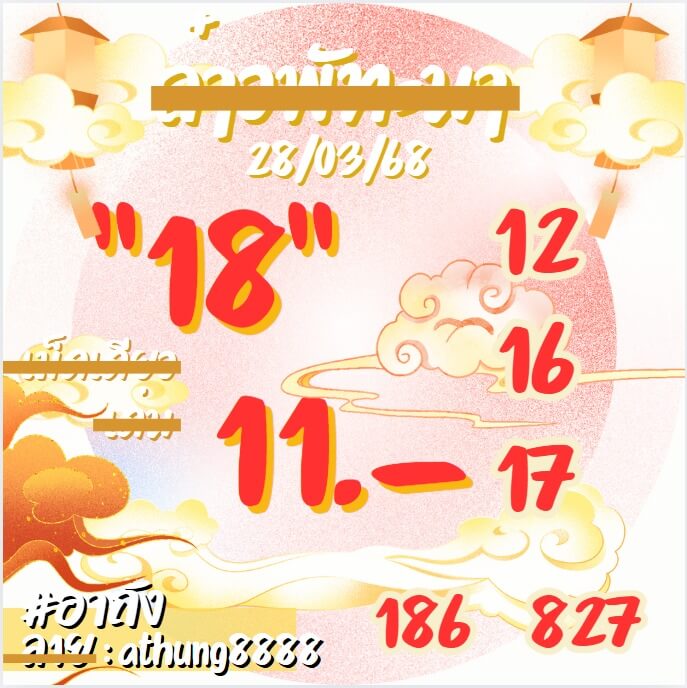 หวยลาว 28-3-68 ชุด8
