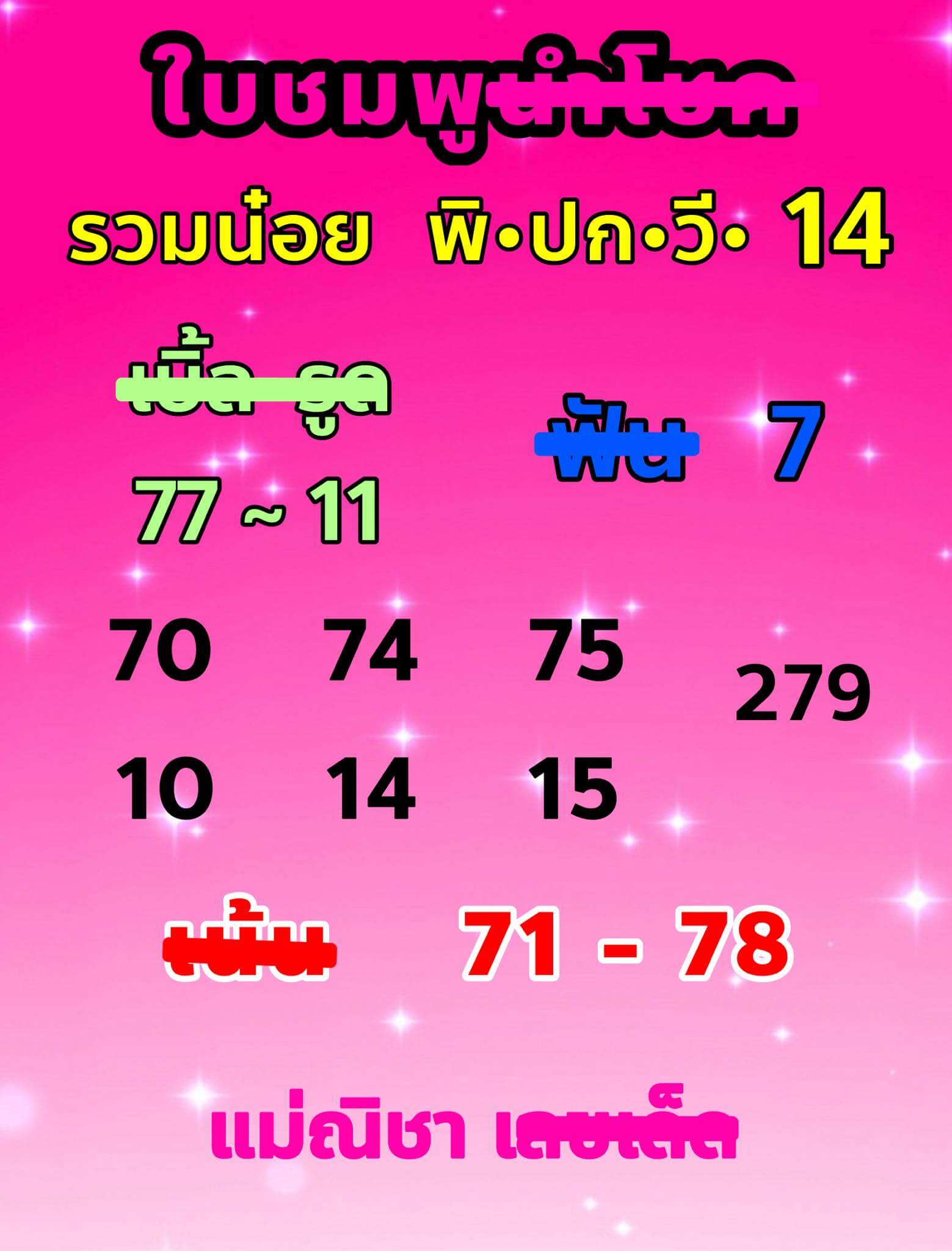 หวยฮานอย 14-3-68 ชุด1