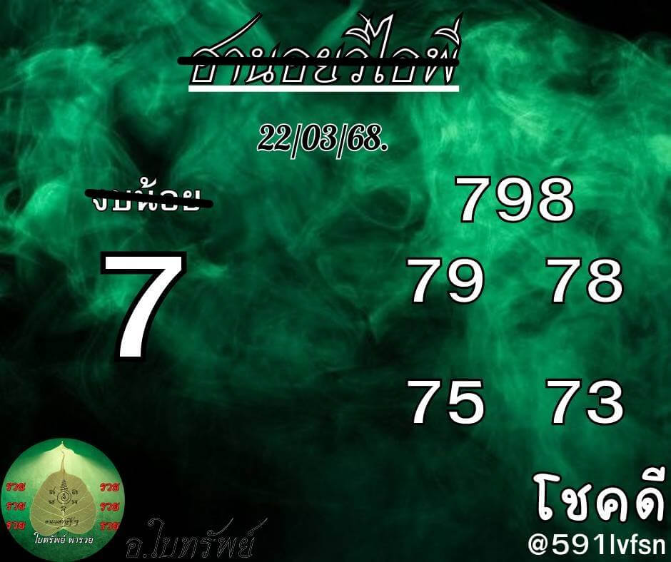 หวยฮานอย 22-3-68 ชุด6