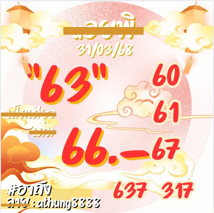 หวยฮานอย 31-3-68 ชุด6
