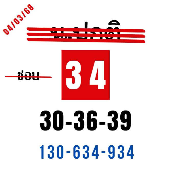 หวยฮานอย 4-3-68 ชุด3