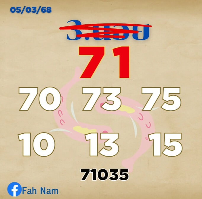 หวยฮานอย 5-3-68 ชุด10