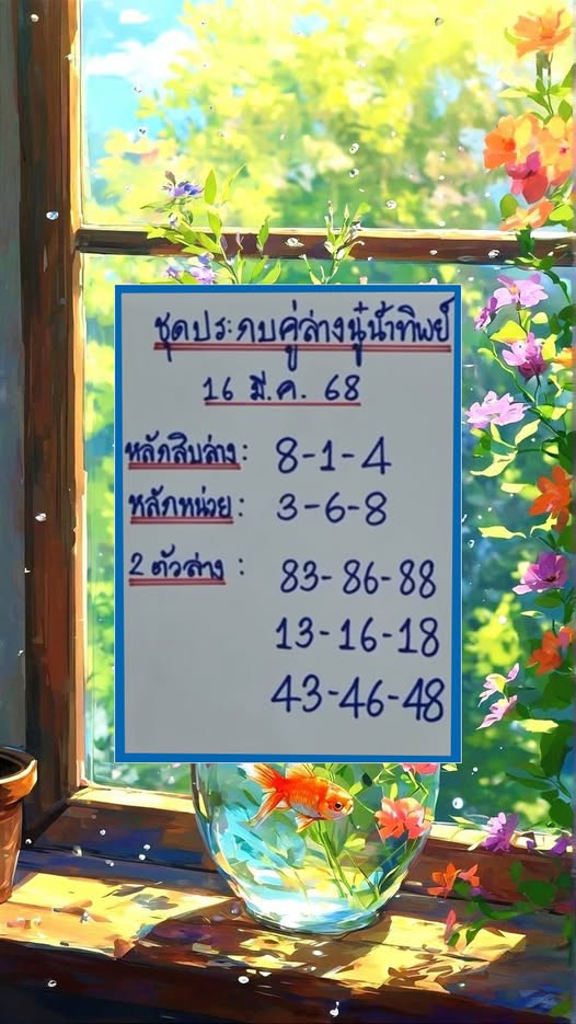 เลขเด็ดนู๋น้ำทิพย์