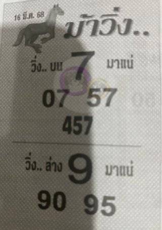 เลขเด็ดม้าวิ่ง