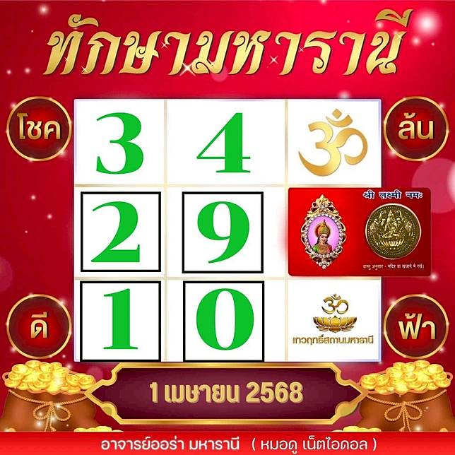 เลขเด็ดอาจารย์ออร่า 1-4-68