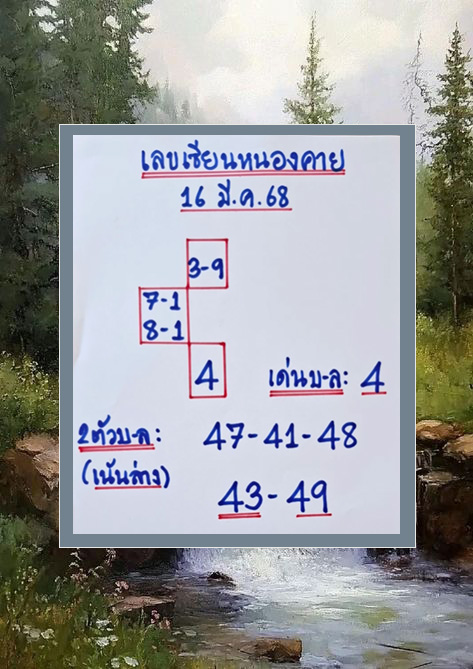 เลขเด็ดเซียนหนองคาย