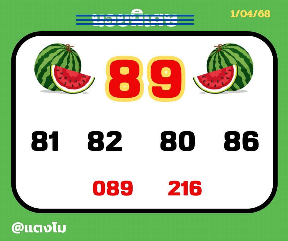 หวยฮานอย 1-4-68 ชุด10