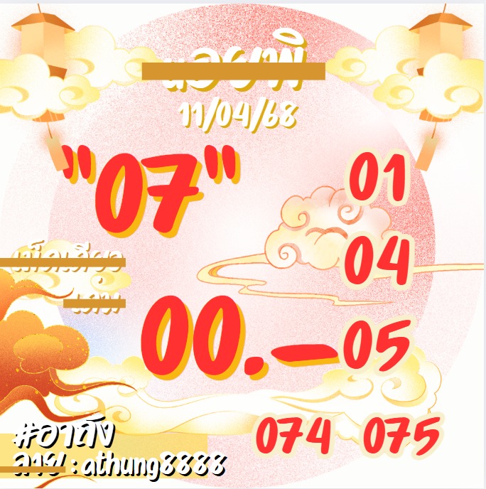 หวยฮานอย 11-4-68 ชุด1