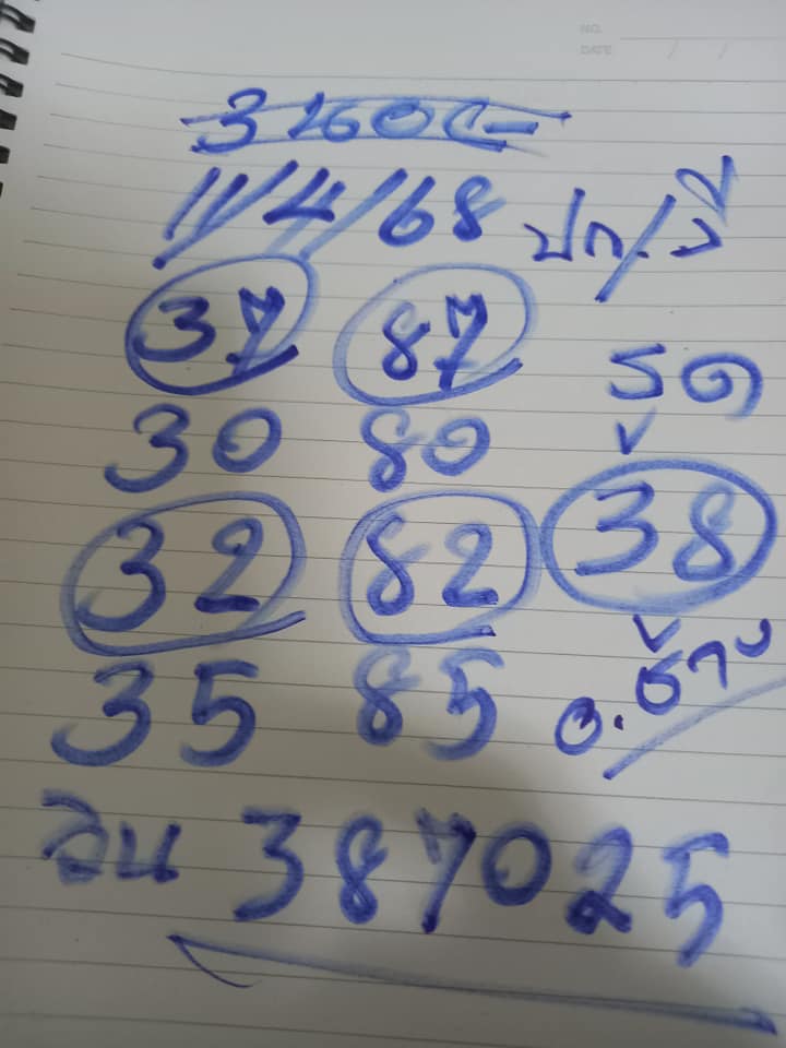 หวยฮานอย 11-4-68 ชุด2