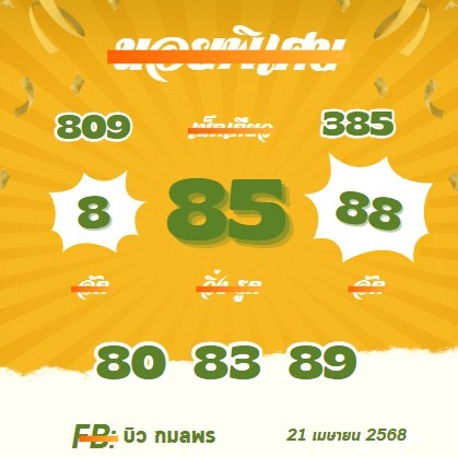 หวยฮานอย 21-4-68 ชุด5