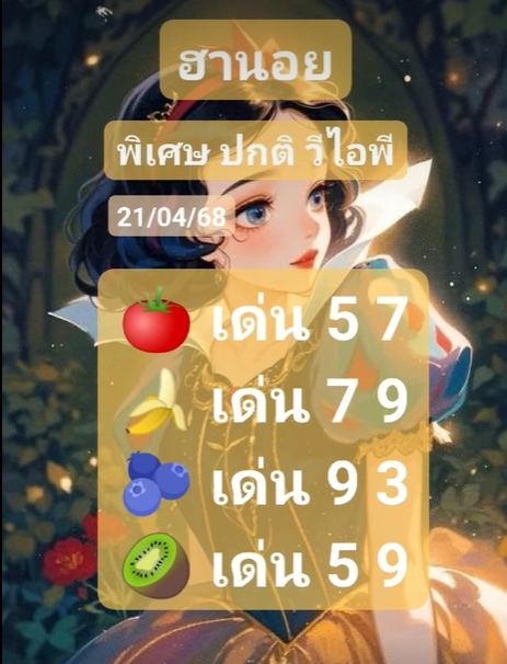 หวยฮานอย 21-4-68 ชุด9