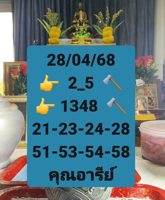 หวยฮานอย 28-4-68 ชุด8