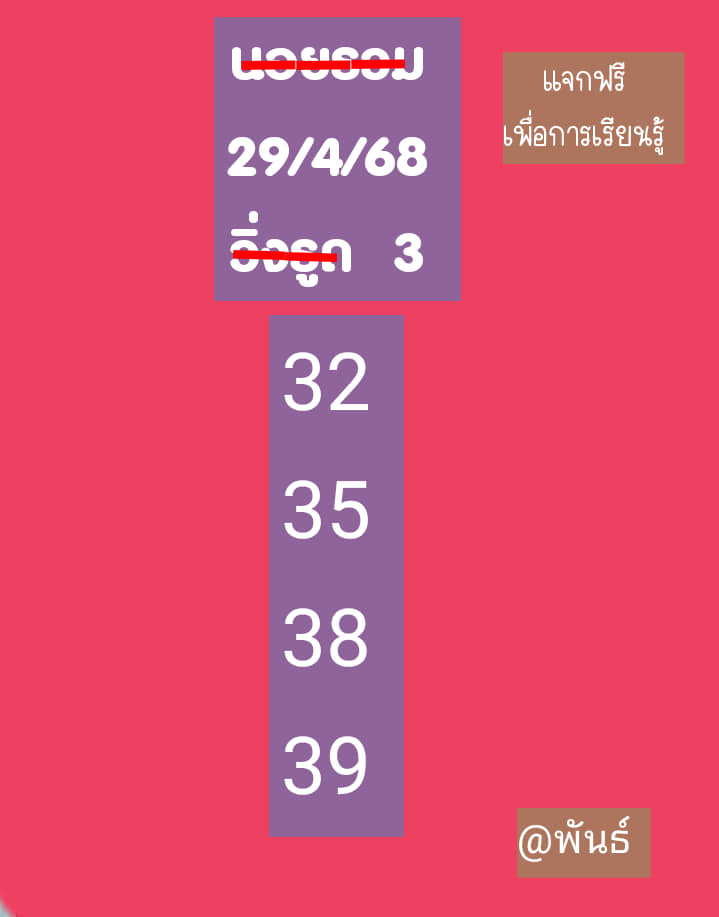 หวยฮานอย 29-4-68 ชุด3